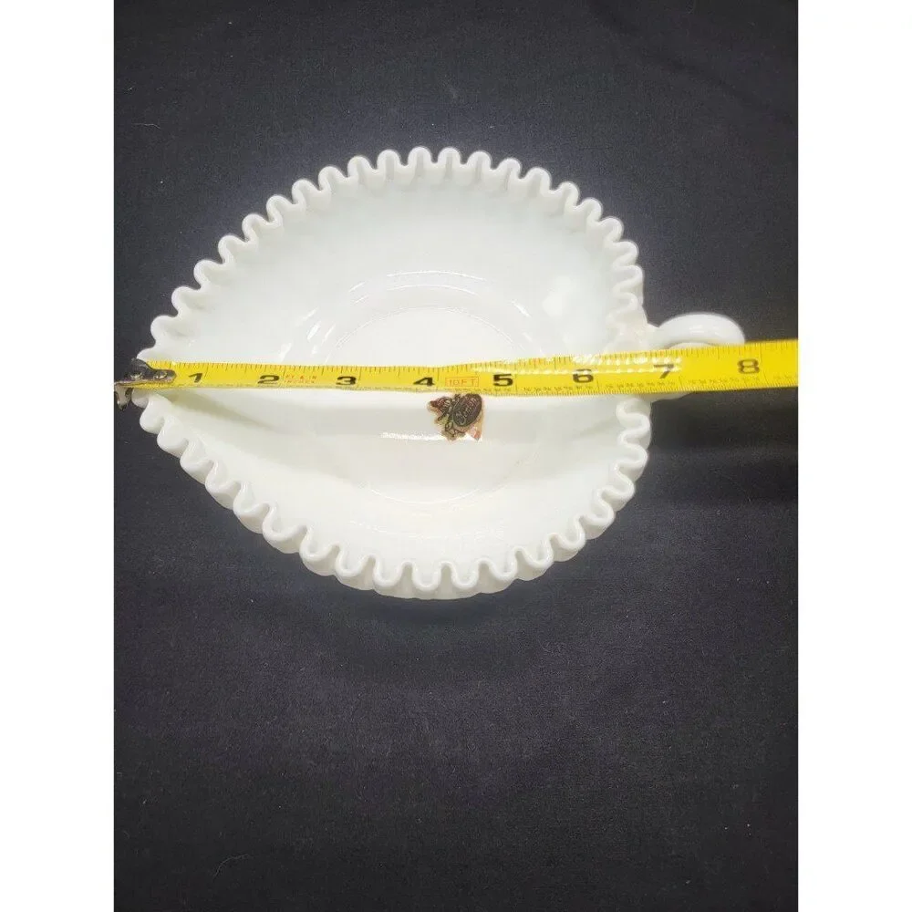 Fenton Handled Nappy Heart Candy Dish/Bowl